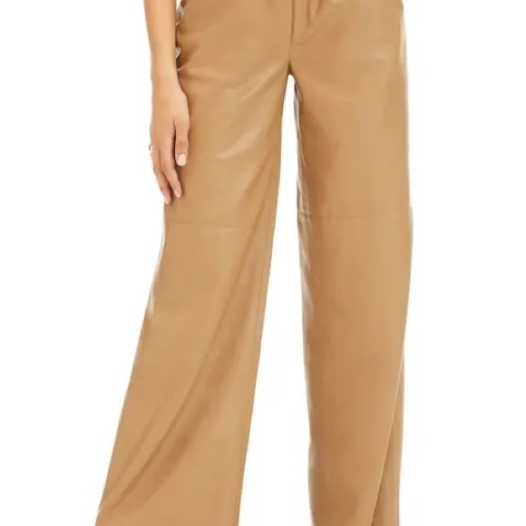 Open edit Chic Tan Wide-Leg Women's Pants - Picture 3 of 9